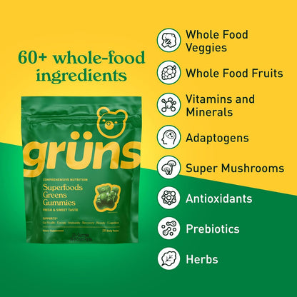 Gruns Adults Super Greens Gummies